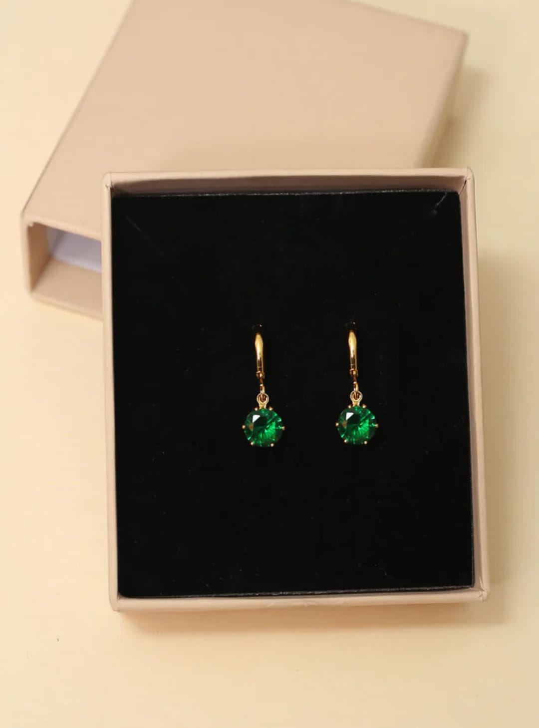 Green Rhinestone earrings