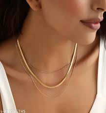 18k Gold Plated Triple-Layered Necklace