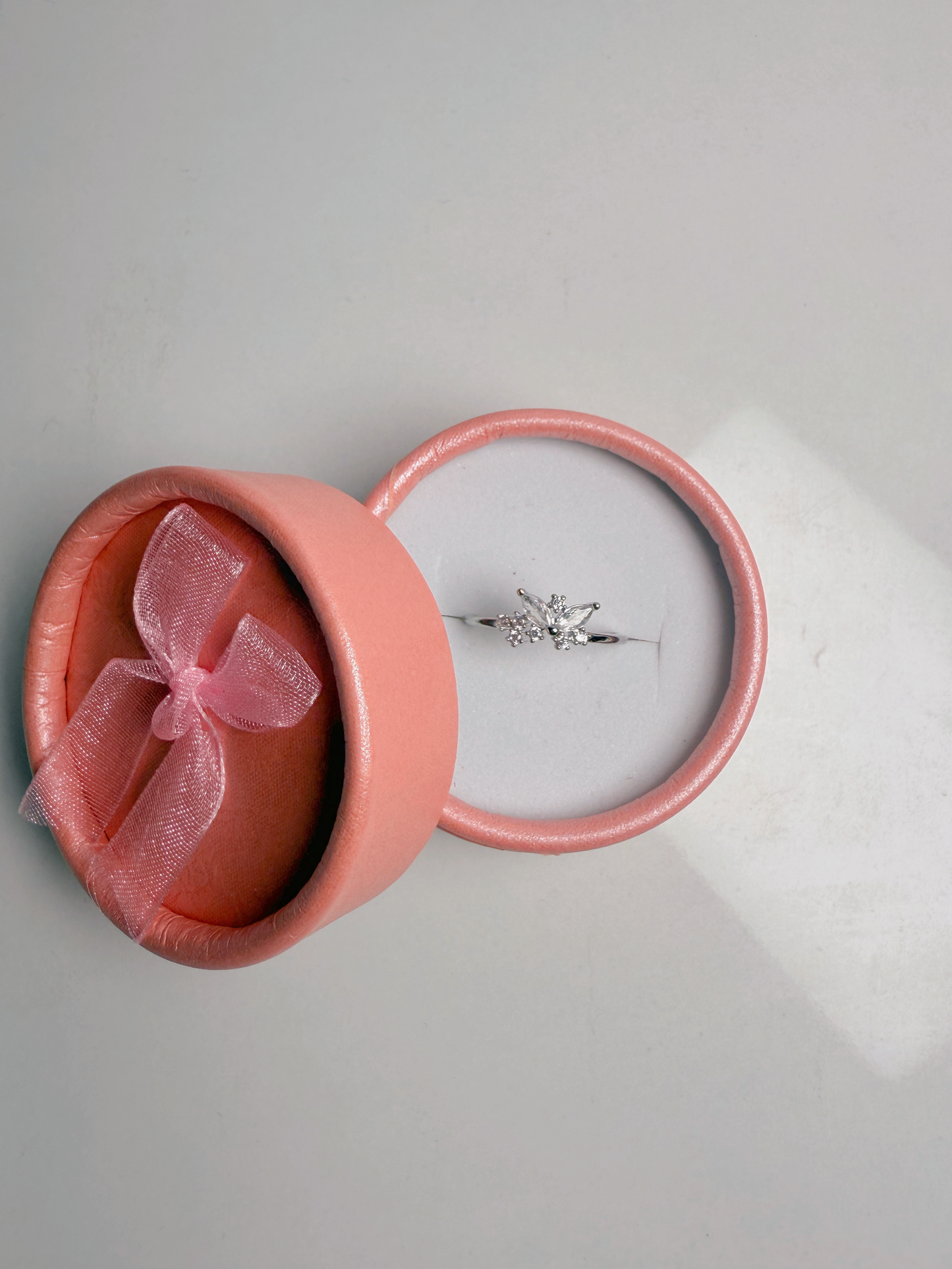 Lily Butterfly Ring-White