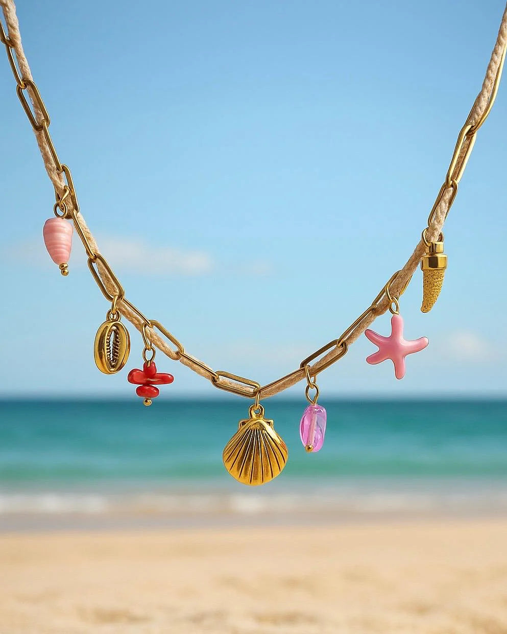Sea Shells Charm Necklace