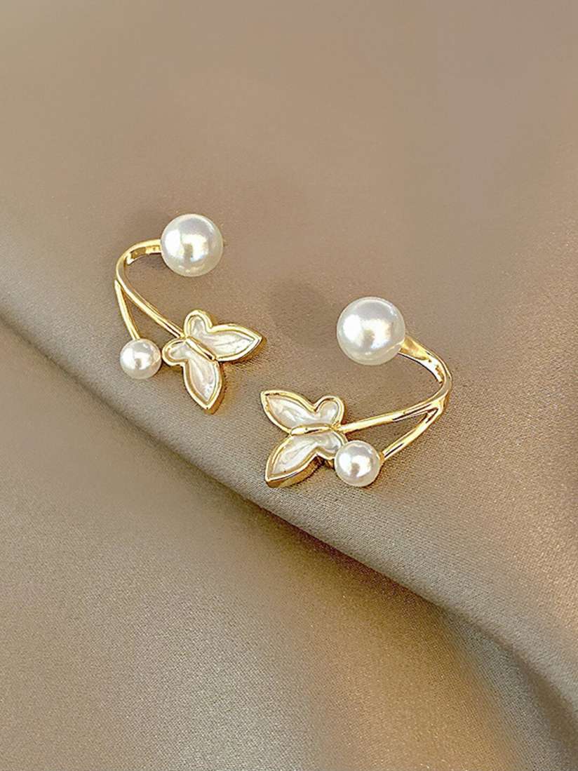 Pretty Enamelled Butterfly Studs
