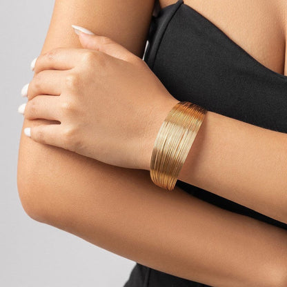 Gold-plated Bangle style cuff bracelet