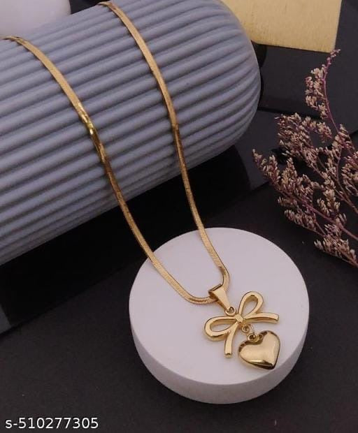 Heart and Bow Pendant