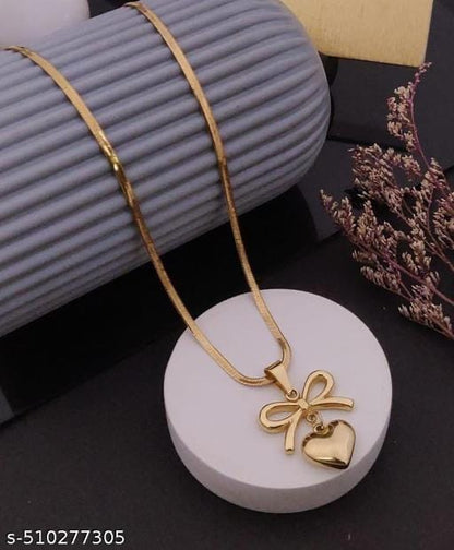 Heart and Bow Pendant