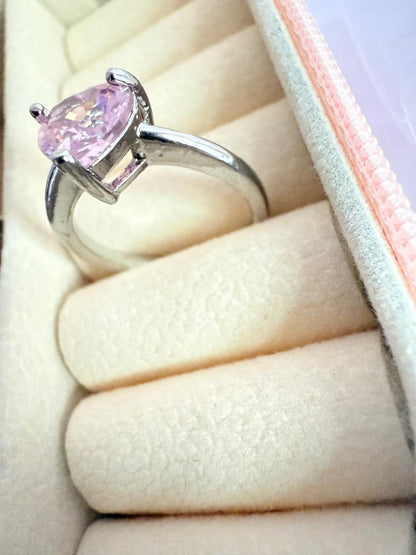 Adjustable Pink Heart Ring