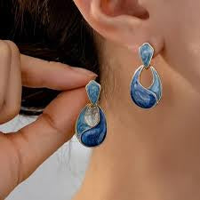 Enamel Waterdrop Earrings