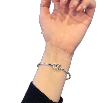 Hollow Heart Adjustable Bangle Bracelet