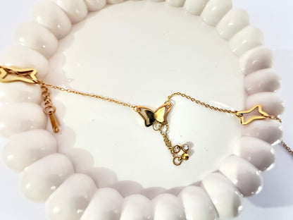 Butterfly Hollow Charm Bracelet