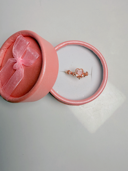 Cute Lily Heart Ring