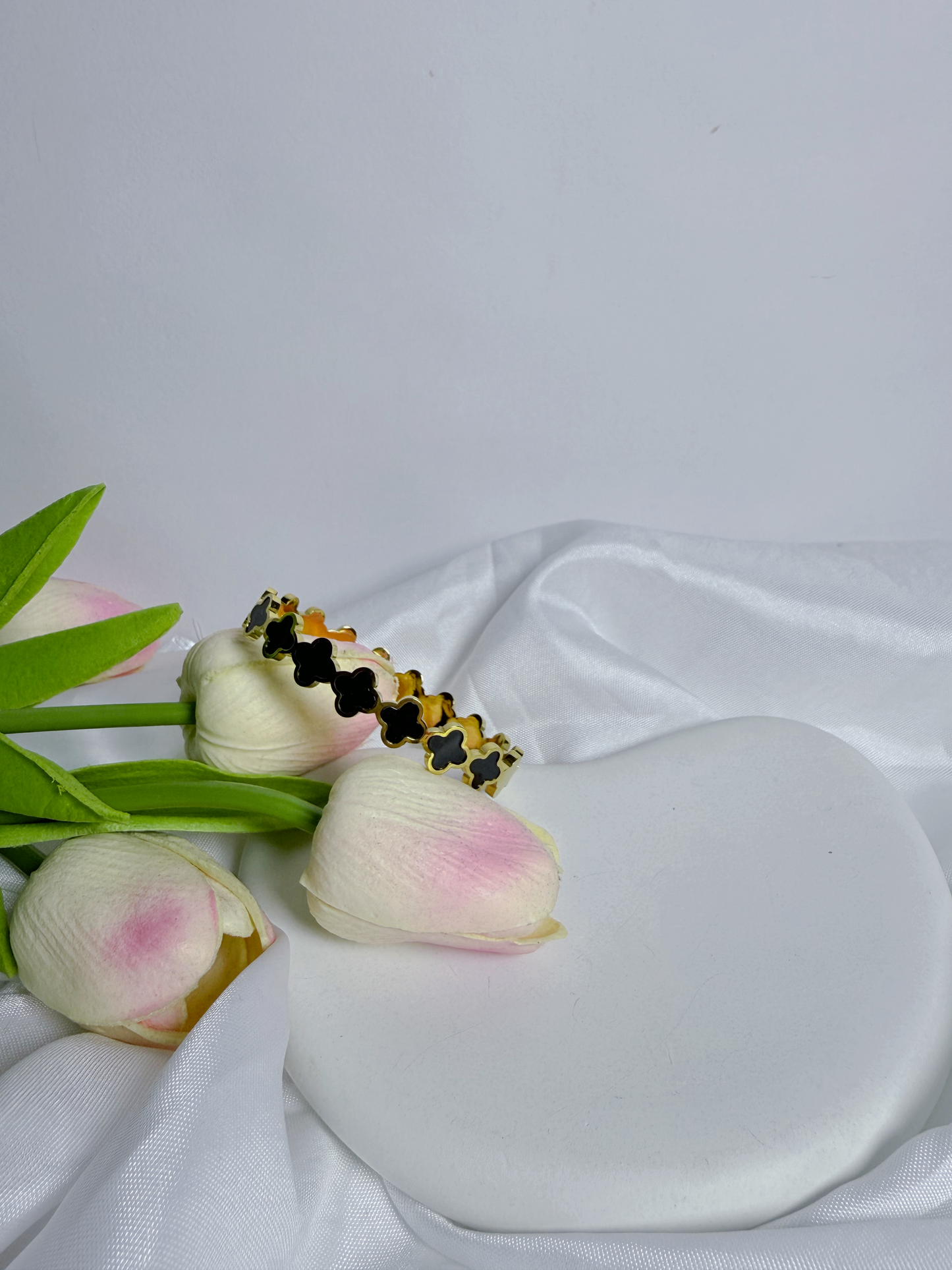 Black Clover Bangle Bracelet