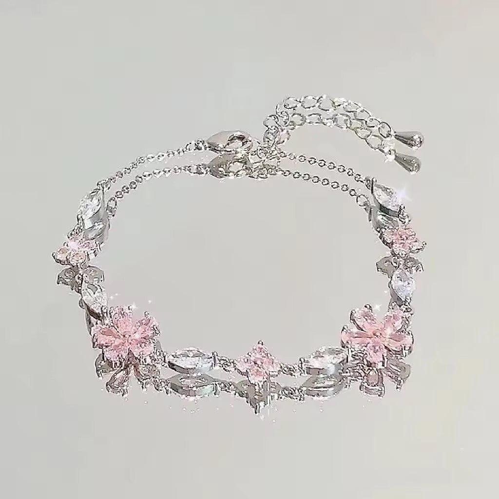 Elegant Crystal Flower bracelet