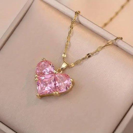 Pink Heart Necklace