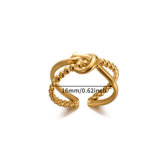 Double Band Knotted Ring