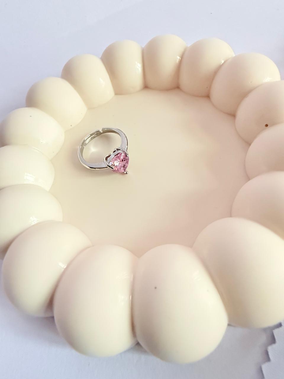 Adjustable Pink Heart Ring