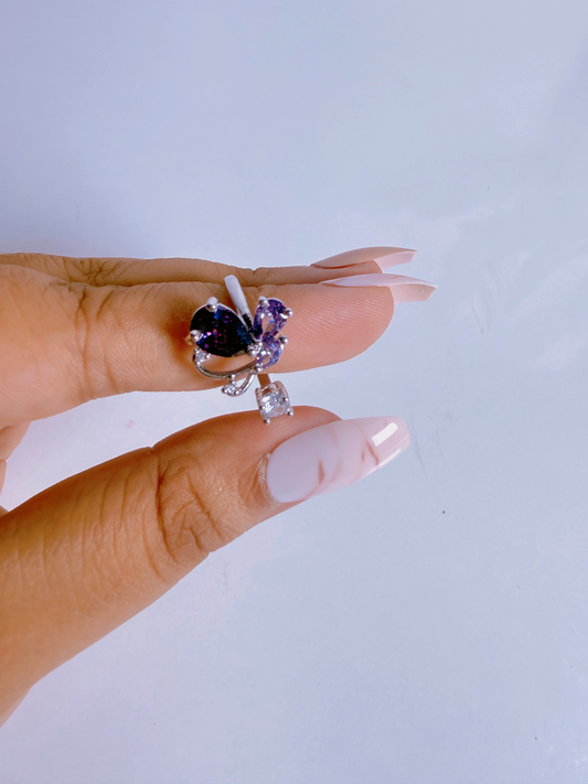Butterfly Ring-Purple