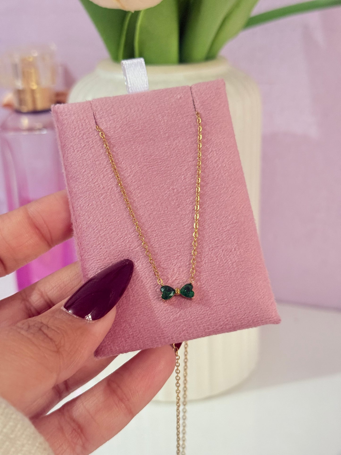 Lil green bow Chain