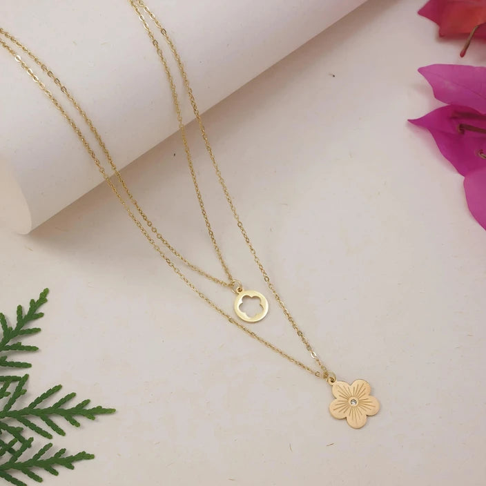 Flower Layered Necklace