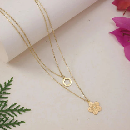 Flower Layered Necklace
