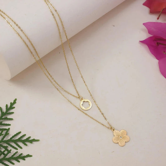 Flower Layered Necklace