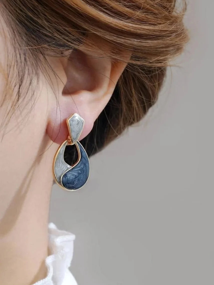 Enamel Waterdrop Earrings