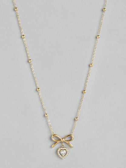 Diamond bowknot beads Chain Necklace