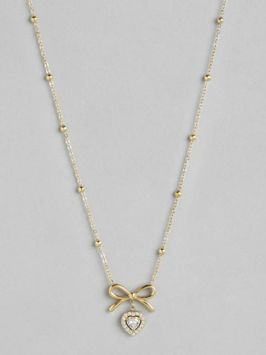 Diamond bowknot beads Chain Necklace