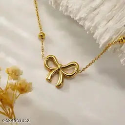 Beads Bow pendant Necklace