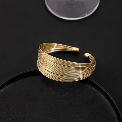 Gold-plated Bangle style cuff bracelet