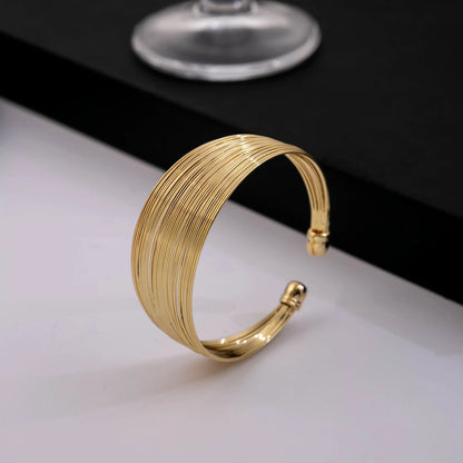 Gold-plated Bangle style cuff bracelet
