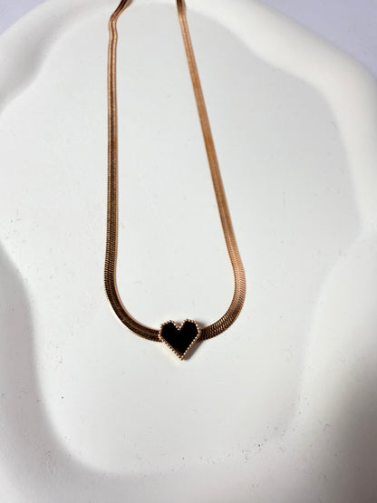 Black Heart Necklace