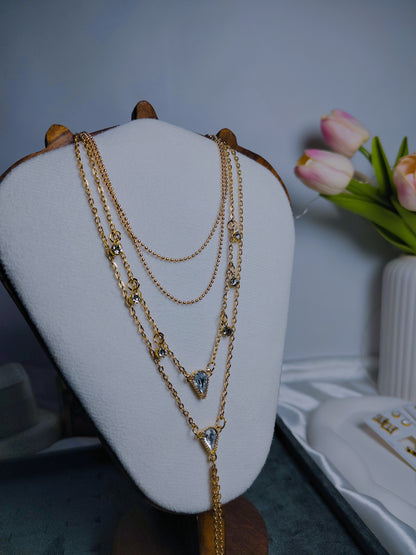 Rhinestone Layered Necklace