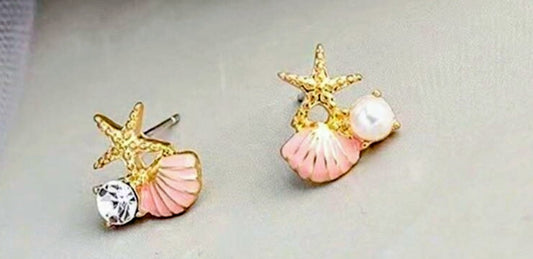 Two pattern Starfish Earrings