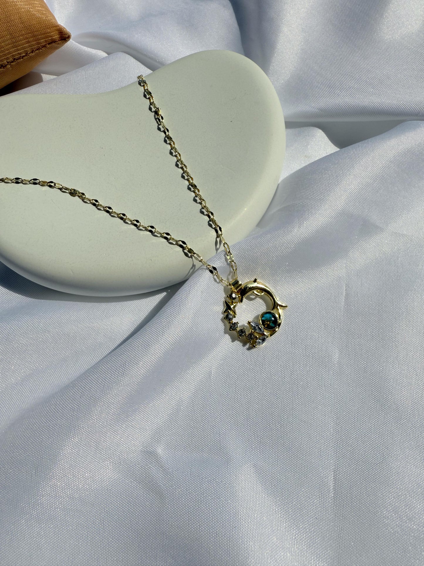 Dolphin blue stone Pendant