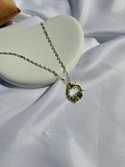 Dolphin blue stone Pendant